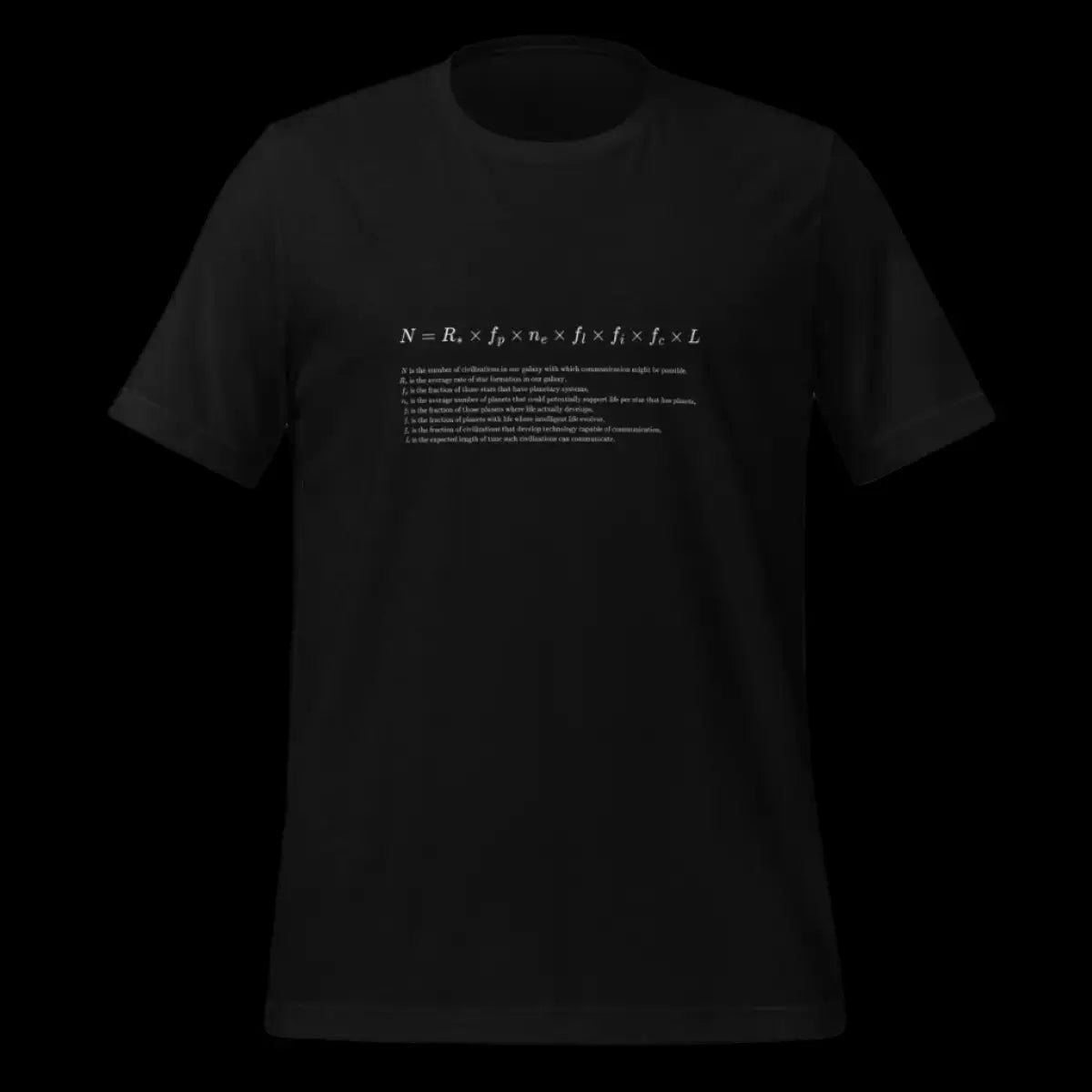 Drake Equation Explained T-Shirt (unisex)