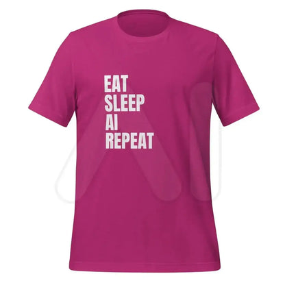 EAT SLEEP AI REPEAT T-Shirt 1 (unisex) - Berry / M