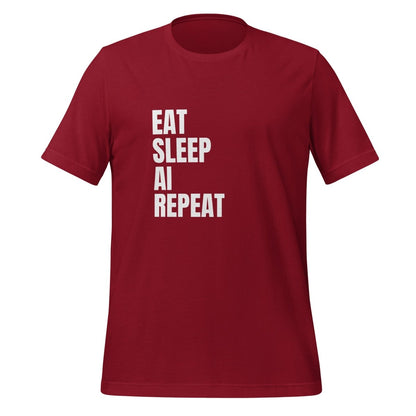 EAT SLEEP AI REPEAT T - Shirt 1 (unisex) - Cardinal - AI Store