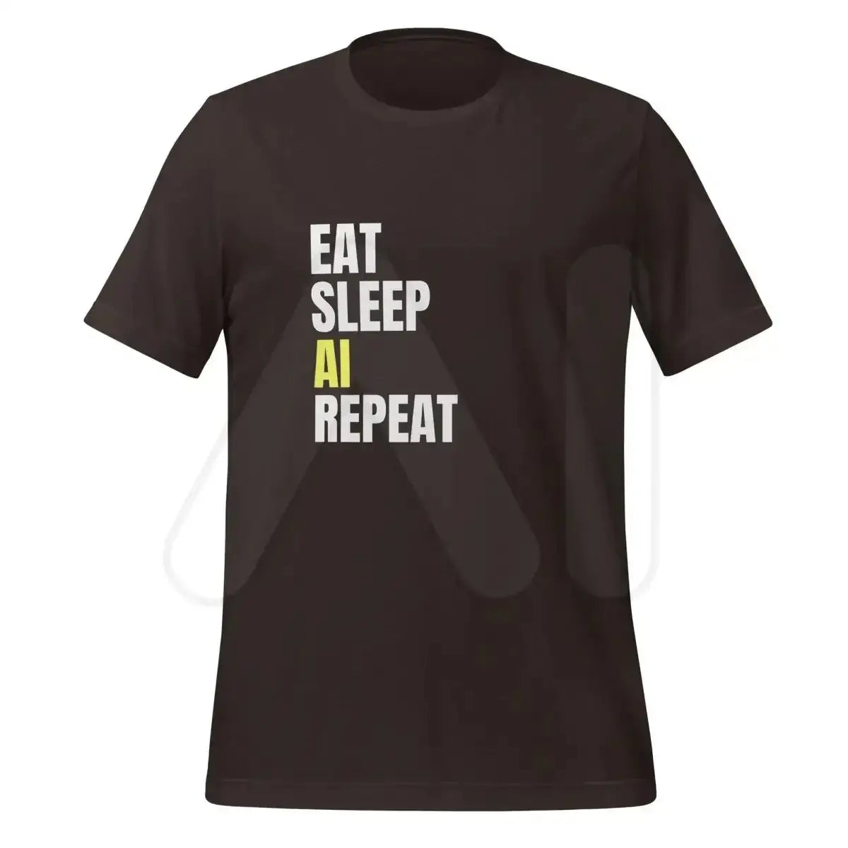 EAT SLEEP AI REPEAT T-Shirt 3 (unisex) - Brown / M