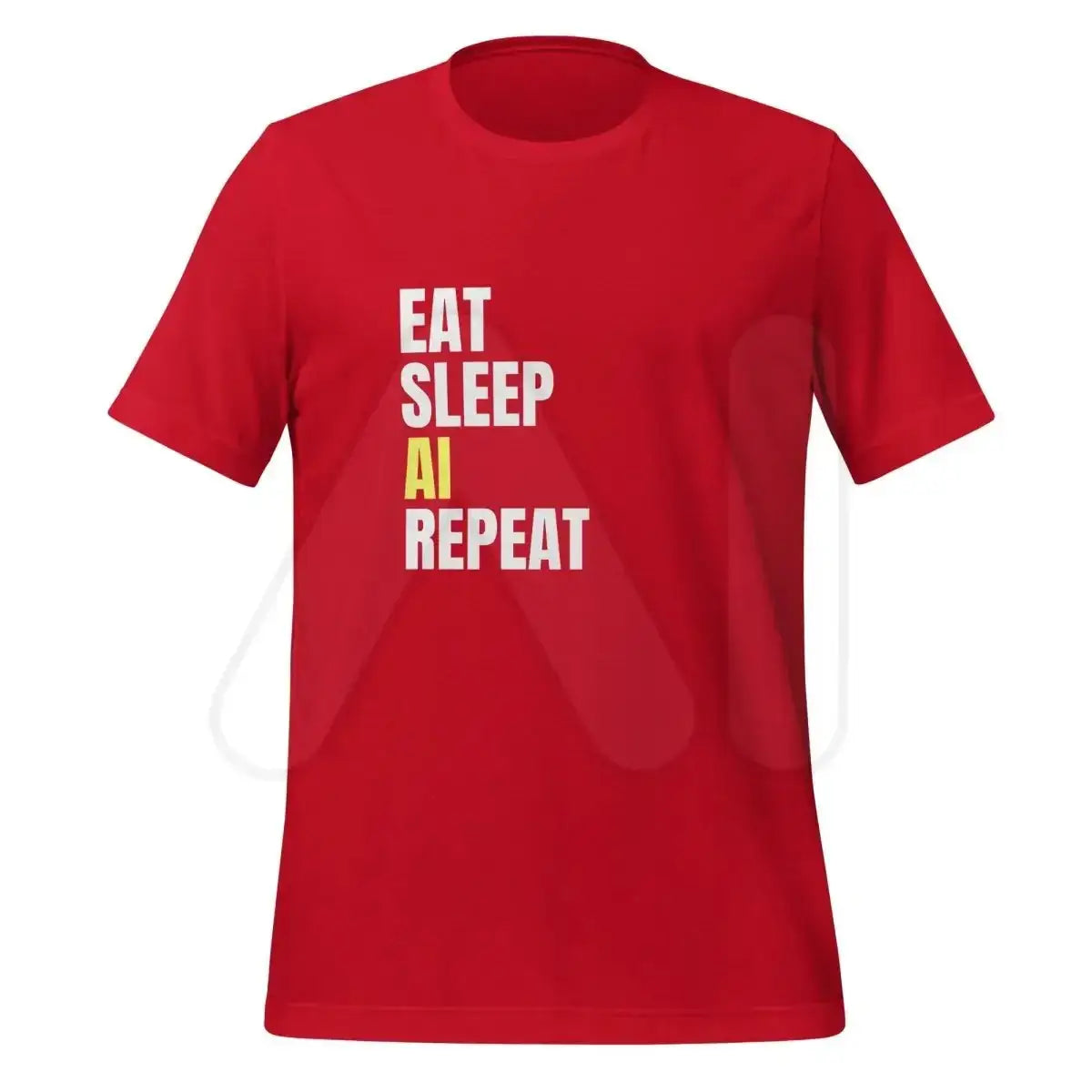 EAT SLEEP AI REPEAT T-Shirt 3 (unisex) - Red / M