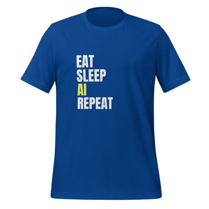 EAT SLEEP AI REPEAT T - Shirt 3 (unisex) - True Royal - AI Store