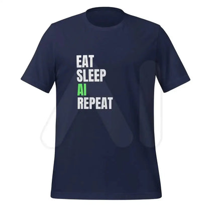 EAT SLEEP AI REPEAT T-Shirt 4 (unisex) - Navy / M