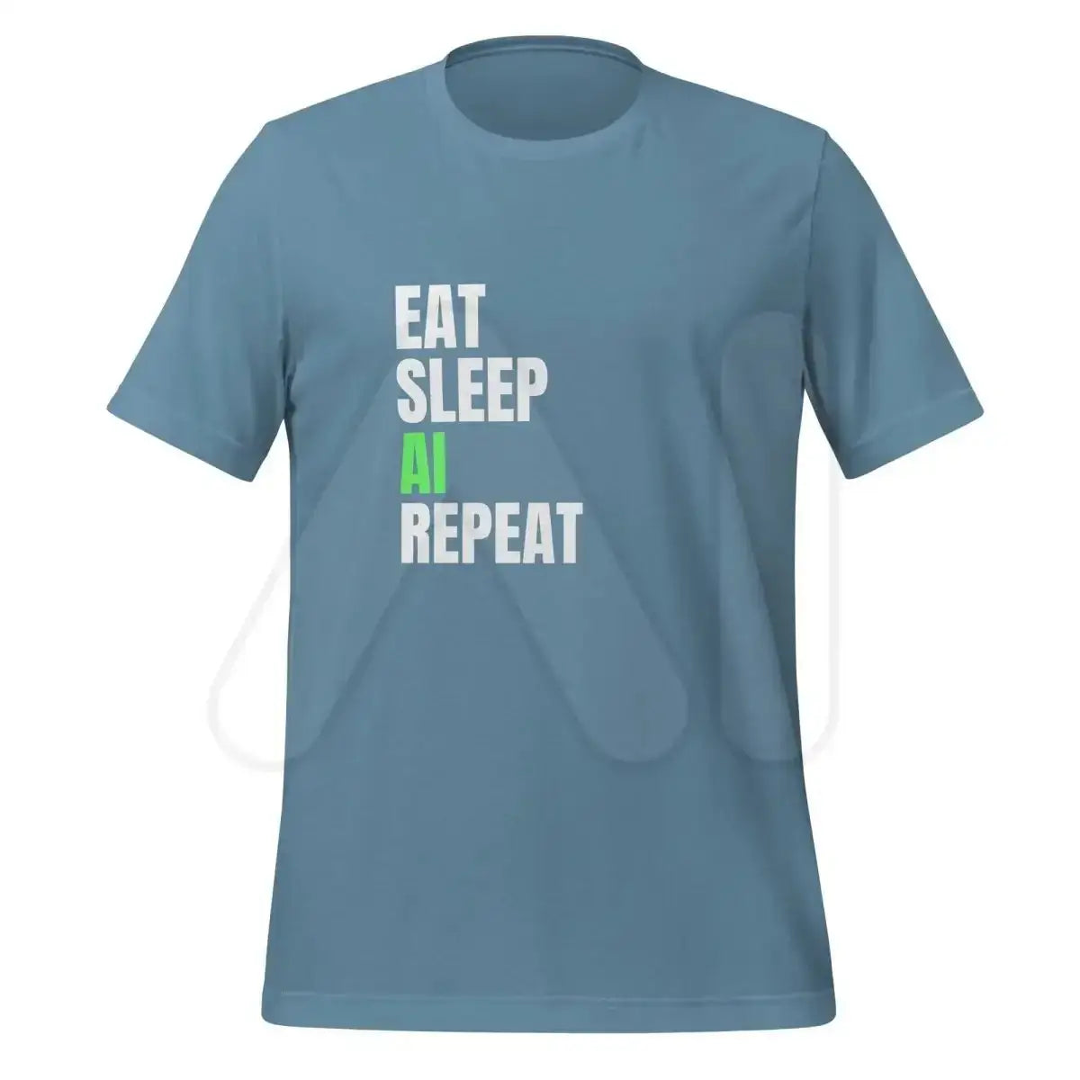 EAT SLEEP AI REPEAT T-Shirt 4 (unisex) - Steel Blue / M