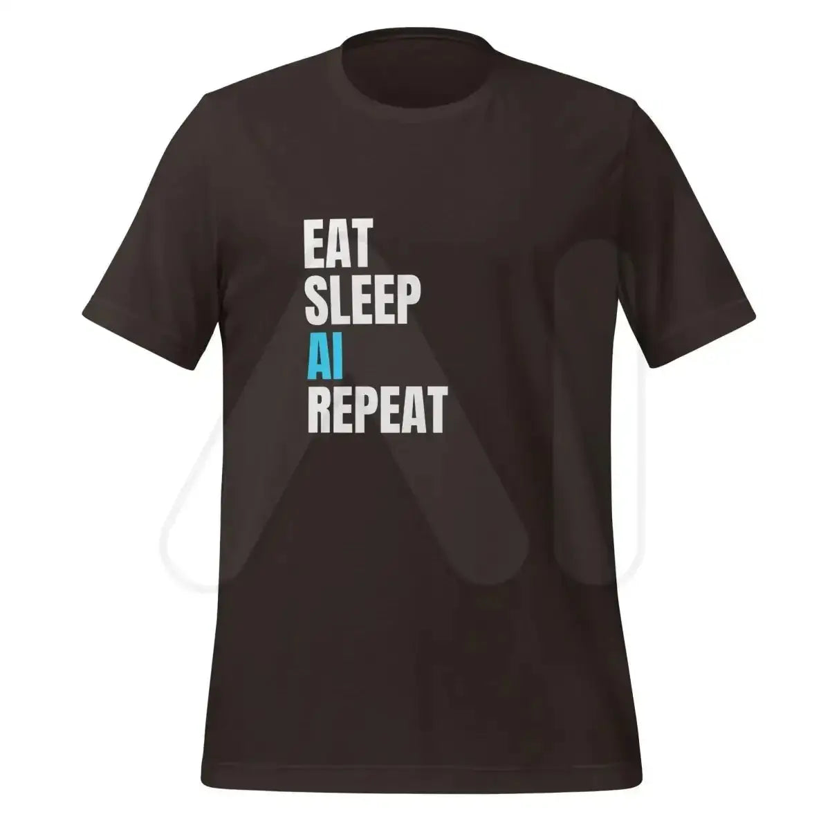 EAT SLEEP AI REPEAT T-Shirt 5 (unisex) - Brown / M