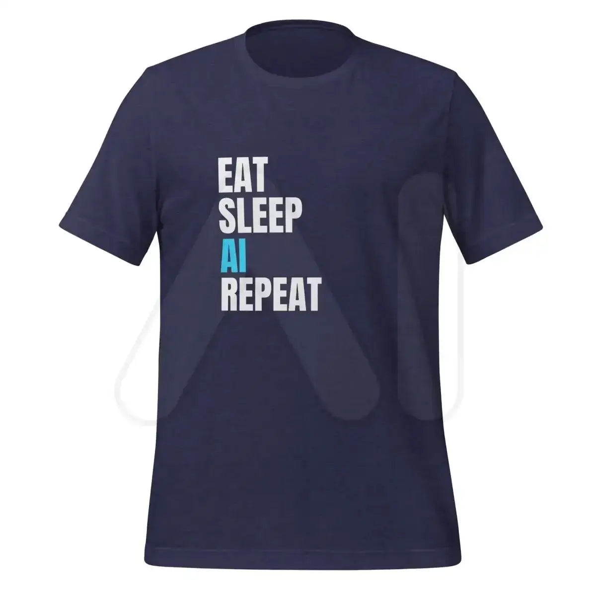 EAT SLEEP AI REPEAT T-Shirt 5 (unisex) - Heather Midnight Navy / M