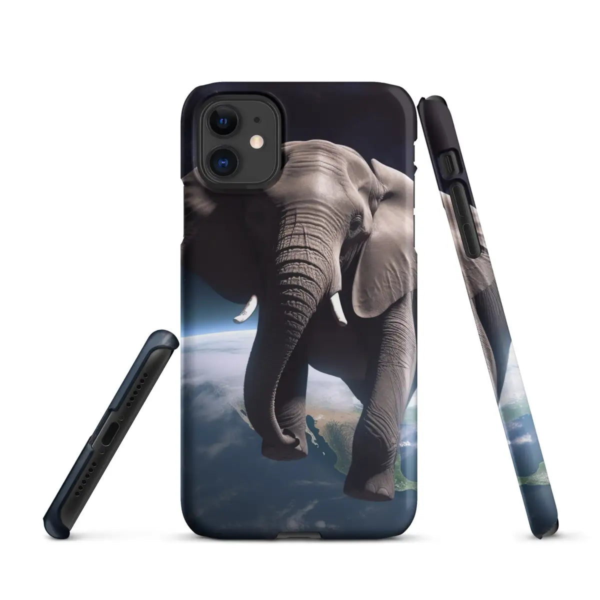 Elephant Floating in Space Snap Case for iPhone® - Matte / iPhone 11