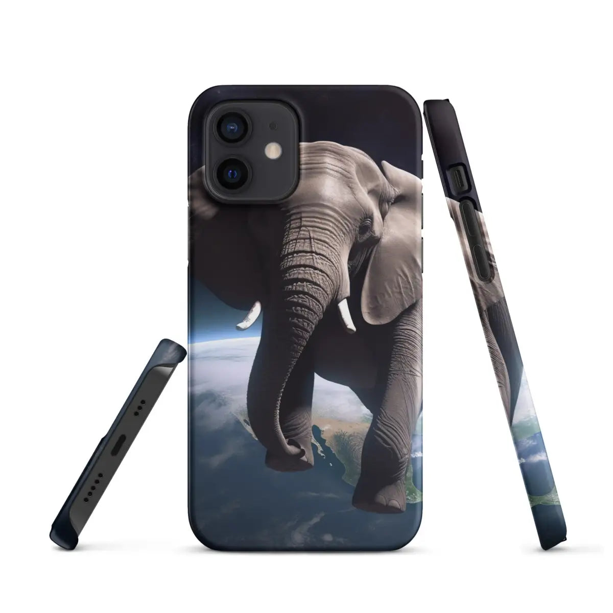 Elephant Floating in Space Snap Case for iPhone® - Matte / iPhone 12