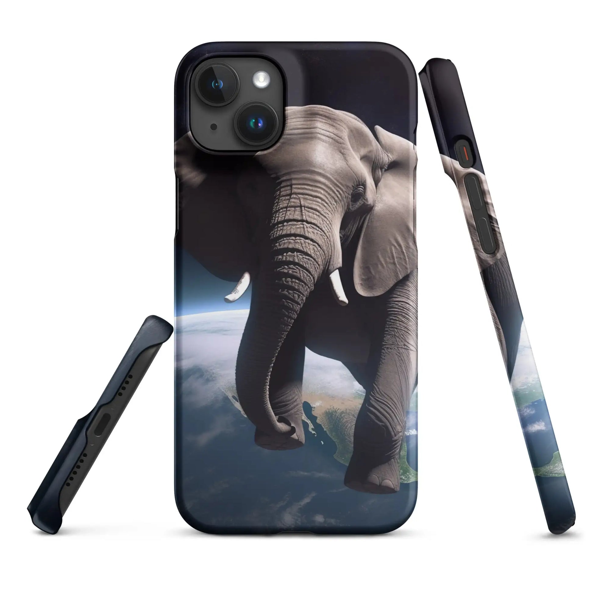 Elephant Floating in Space Snap Case for iPhone® - Matte / iPhone 15 Plus