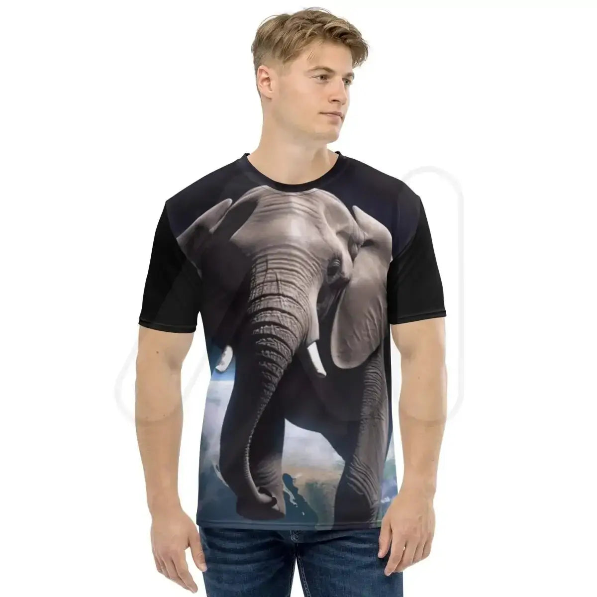 Elephant Floating in Space T-Shirt (men)