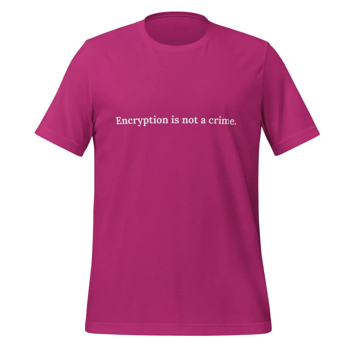 Encryption is Not a Crime T-Shirt (unisex) - Berry / S