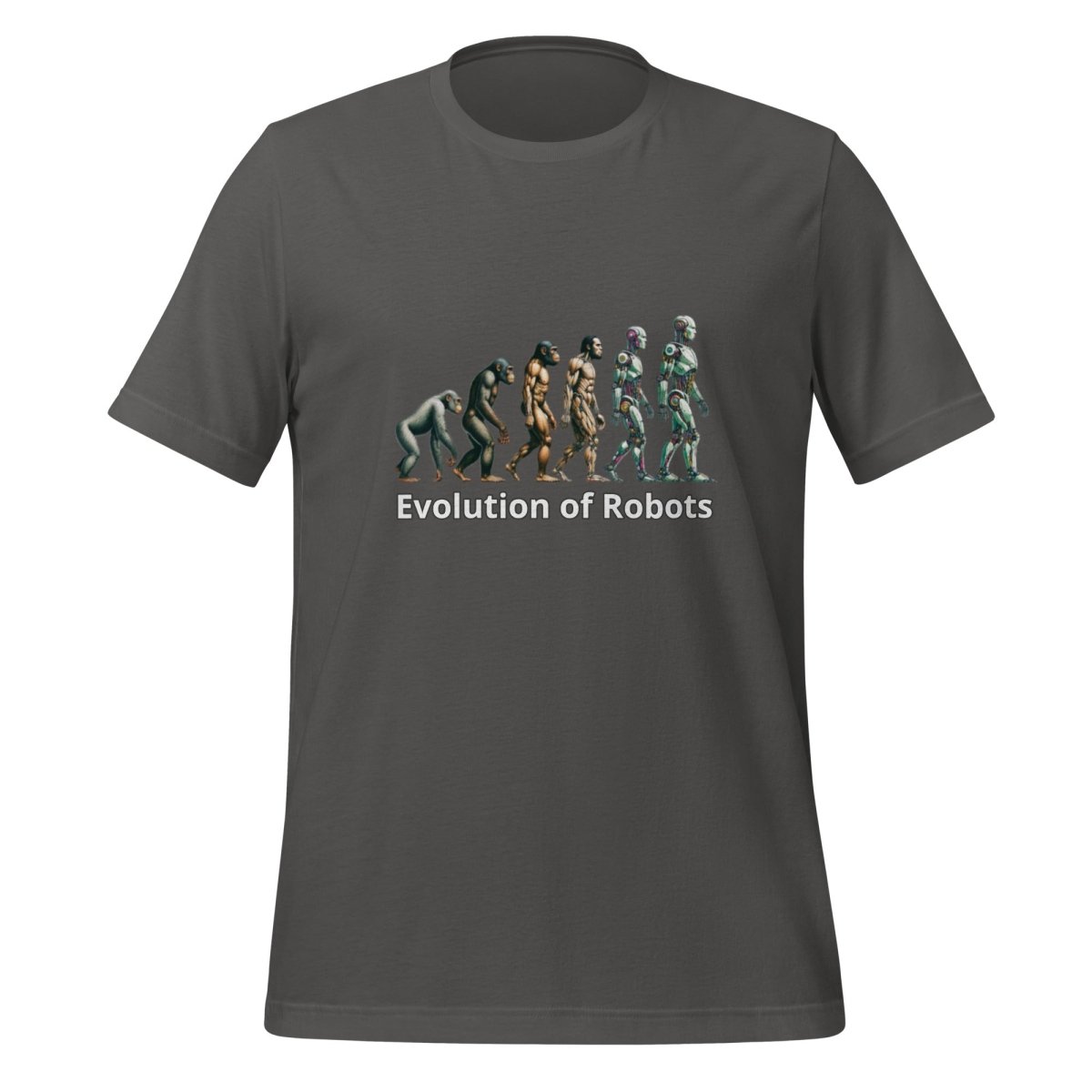 Evolution of Robots T-Shirt (unisex) - Asphalt - AI Store