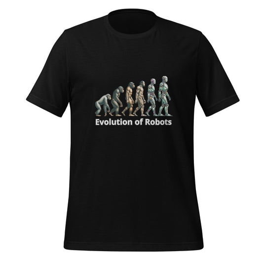 Evolution of Robots T - Shirt (unisex) - Black - AI Store
