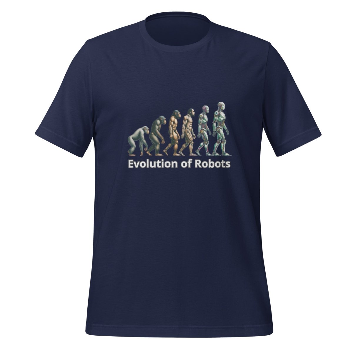 Evolution of Robots T-Shirt (unisex) - Navy - AI Store