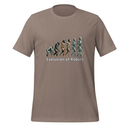 Evolution of Robots T-Shirt (unisex) - Pebble - AI Store