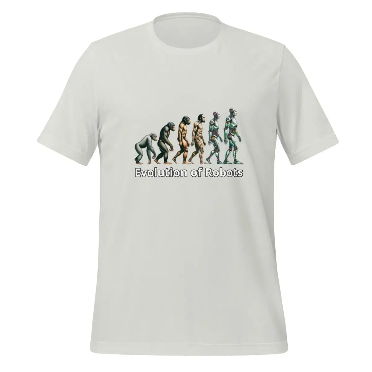 Evolution of Robots T-Shirt (unisex) - Silver / M