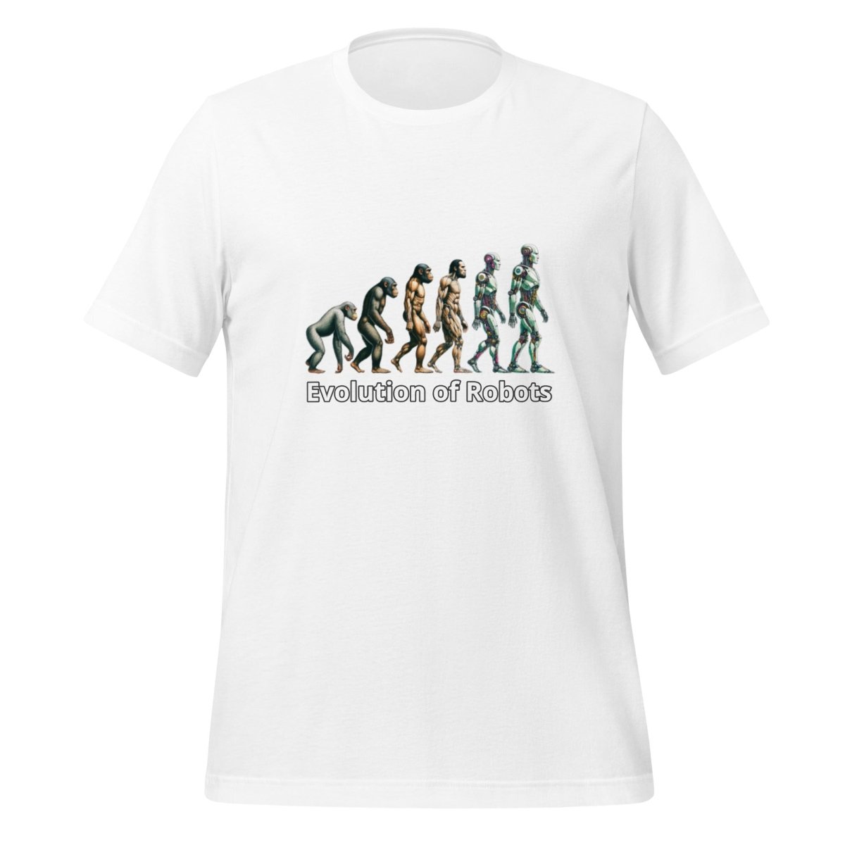 Evolution of Robots T-Shirt (unisex) - White - AI Store