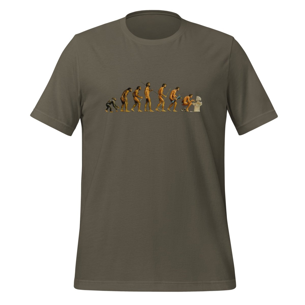 Evolution of the Programmer T - Shirt (unisex) - Army - AI Store