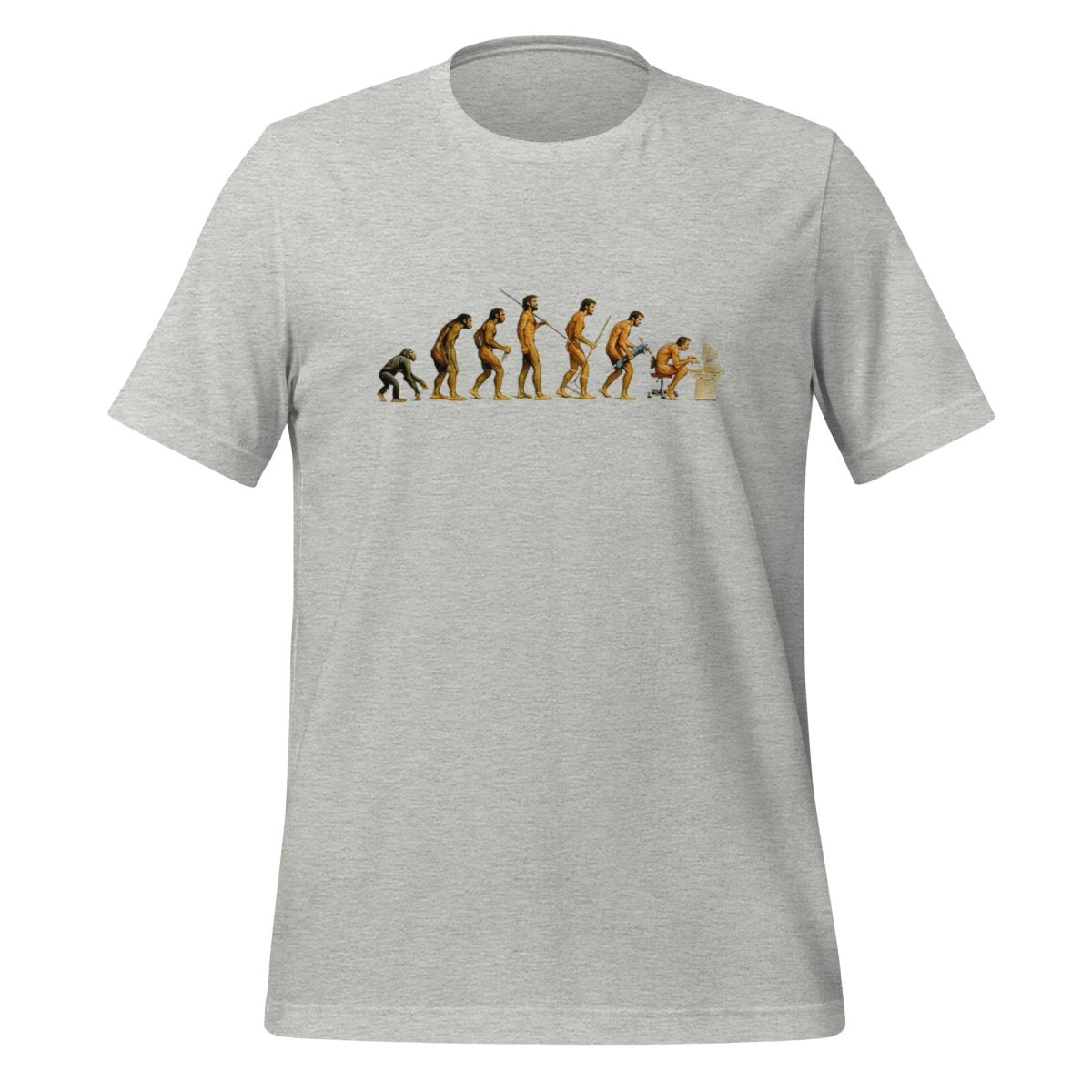 Evolution of the Programmer T - Shirt (unisex) - Athletic Heather - AI Store