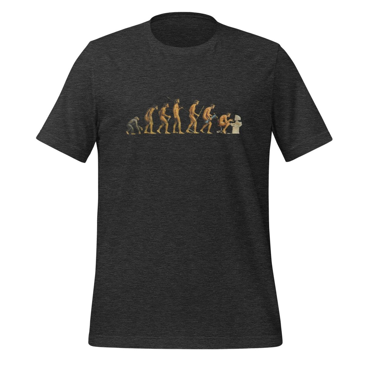 Evolution of the Programmer T - Shirt (unisex) - Dark Grey Heather - AI Store