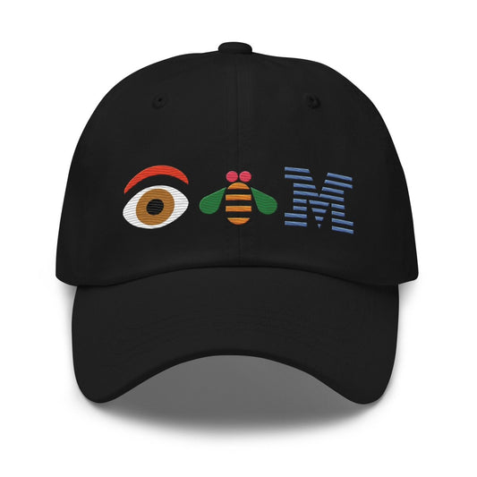 Eye Bee M Logo True - Color Embroidered Cap - Black - AI Store