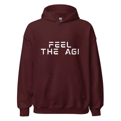 Feel the AGI Hoodie 4 (unisex) - Maroon / M