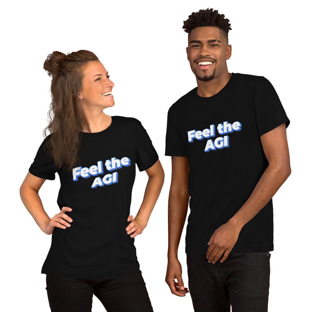 Feel the AGI T - Shirt 2 (unisex) - Black - AI Store