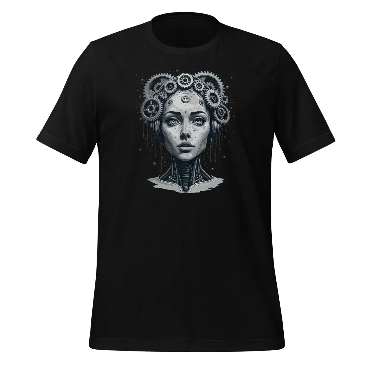 Female Gear Head Robot T-Shirt 2 (unisex) - Black / M