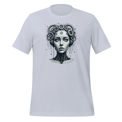 Female Gear Head Robot T-Shirt 2 (unisex) - Light Blue / M