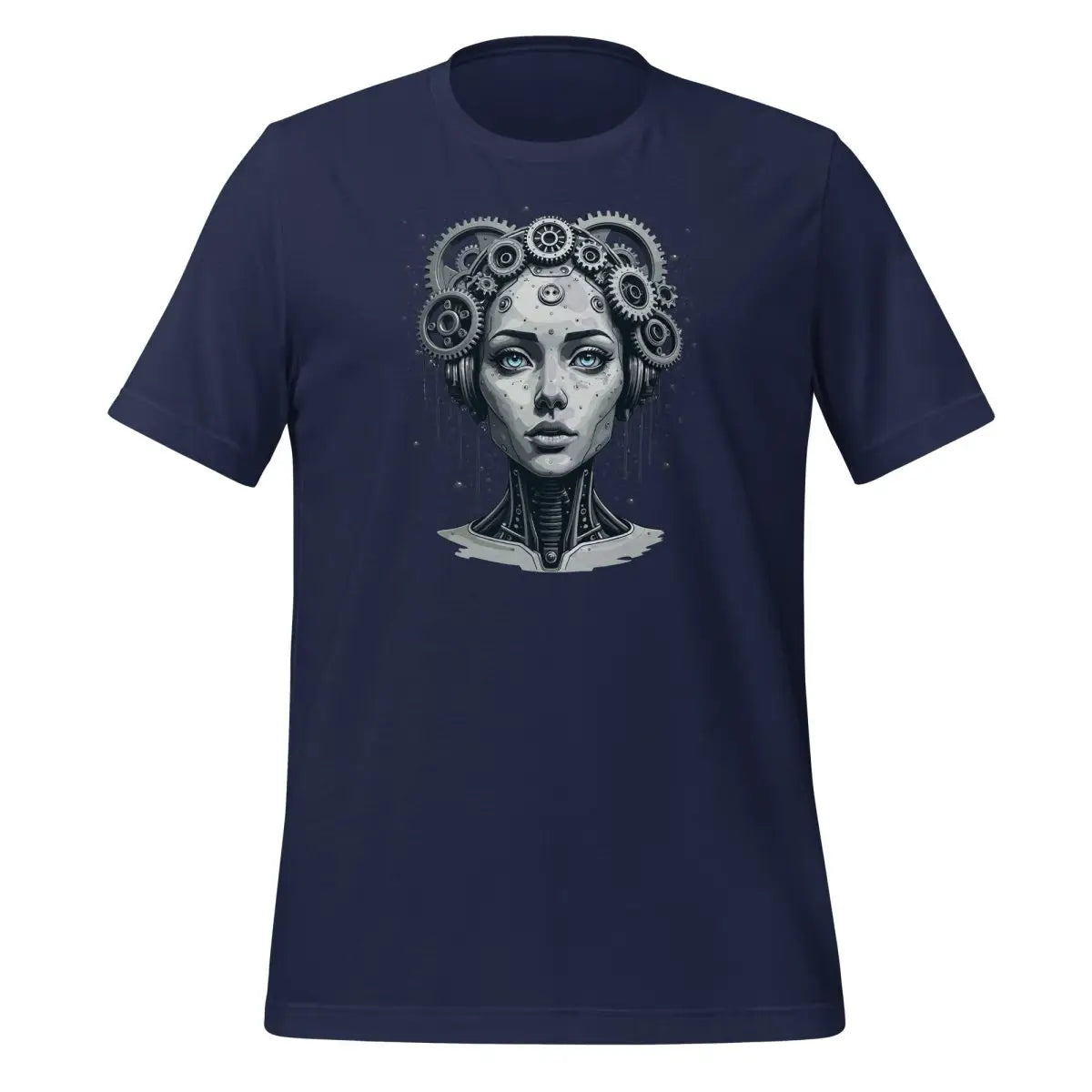 Female Gear Head Robot T-Shirt 2 (unisex) - Navy / M