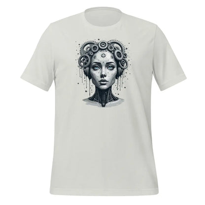 Female Gear Head Robot T-Shirt 2 (unisex) - Silver / M