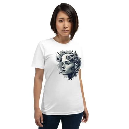 Female Gear Head Robot T-Shirt (unisex)