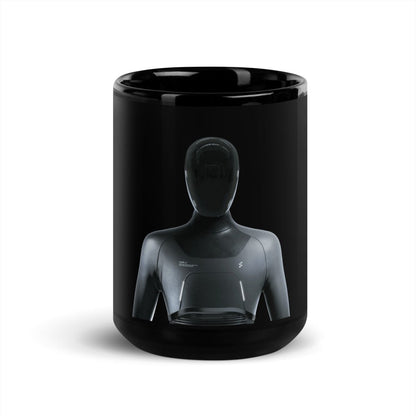 Figure Humanoid Robot Black Glossy Mug - 15 oz - AI Store