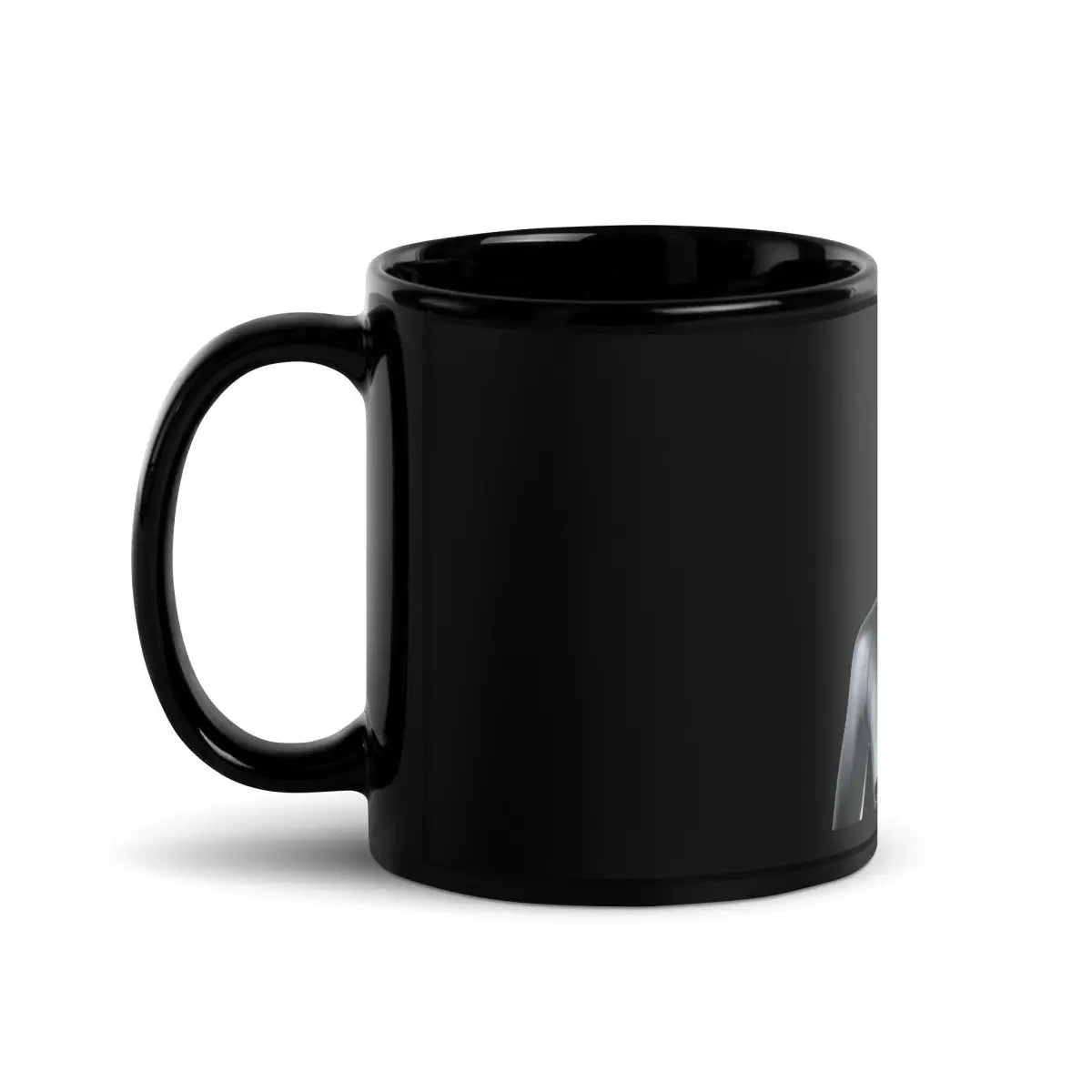 Figure Humanoid Robot Black Glossy Mug