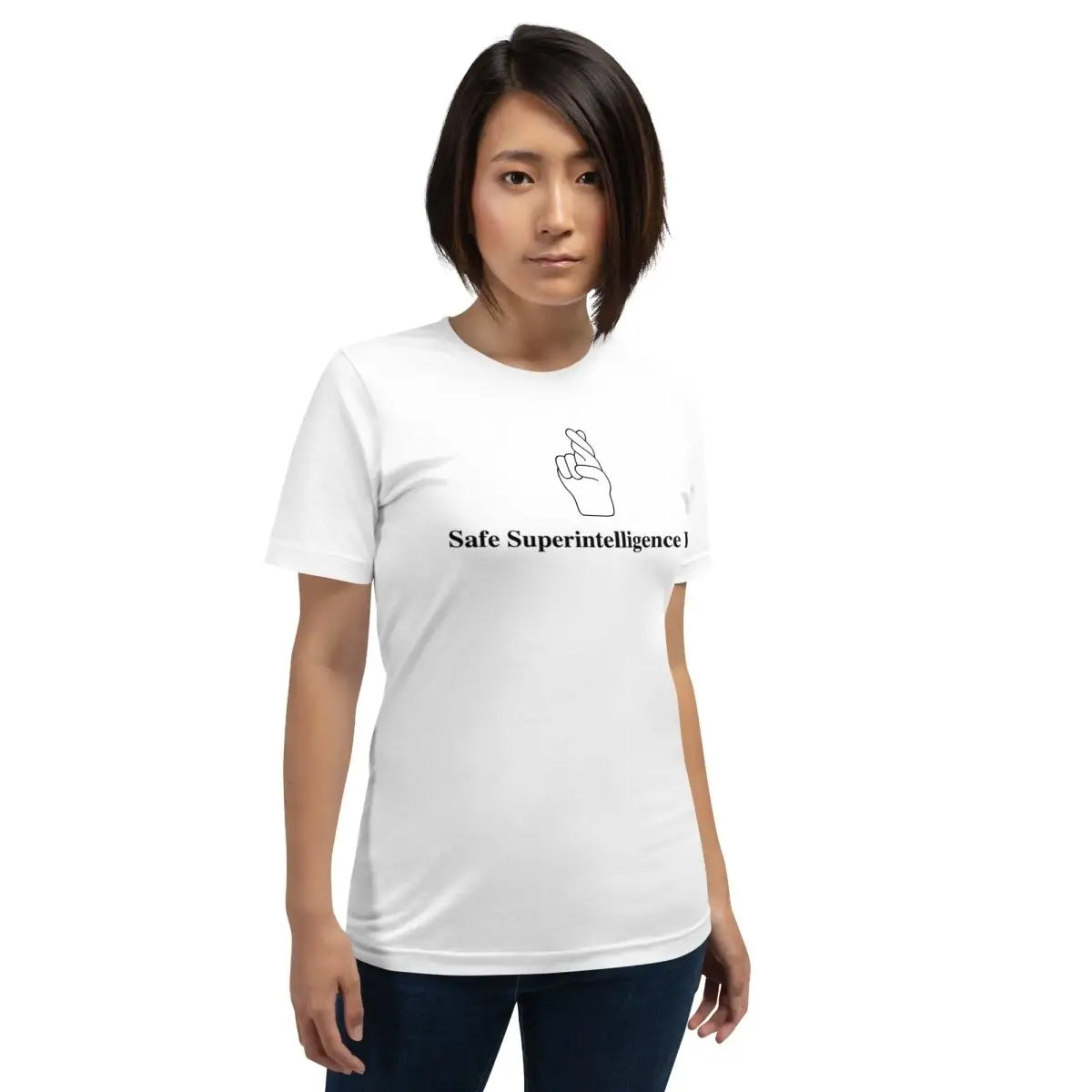 Fingers Crossed to Safe Superintelligence Inc. T-Shirt (unisex)