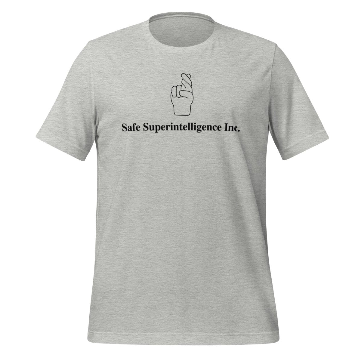 Fingers Crossed to Safe Superintelligence Inc. T-Shirt (unisex) - Athletic Heather - AI Store