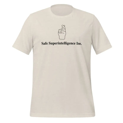 The Fingers Crossed to Safe Superintelligence Inc. T-shirt (unisex) Heather Dust / m.