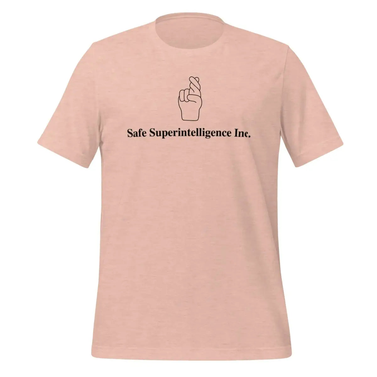 Fingers Crossed to Safe Superintelligence Inc. T-Shirt (unisex) - Heather Prism Peach / M