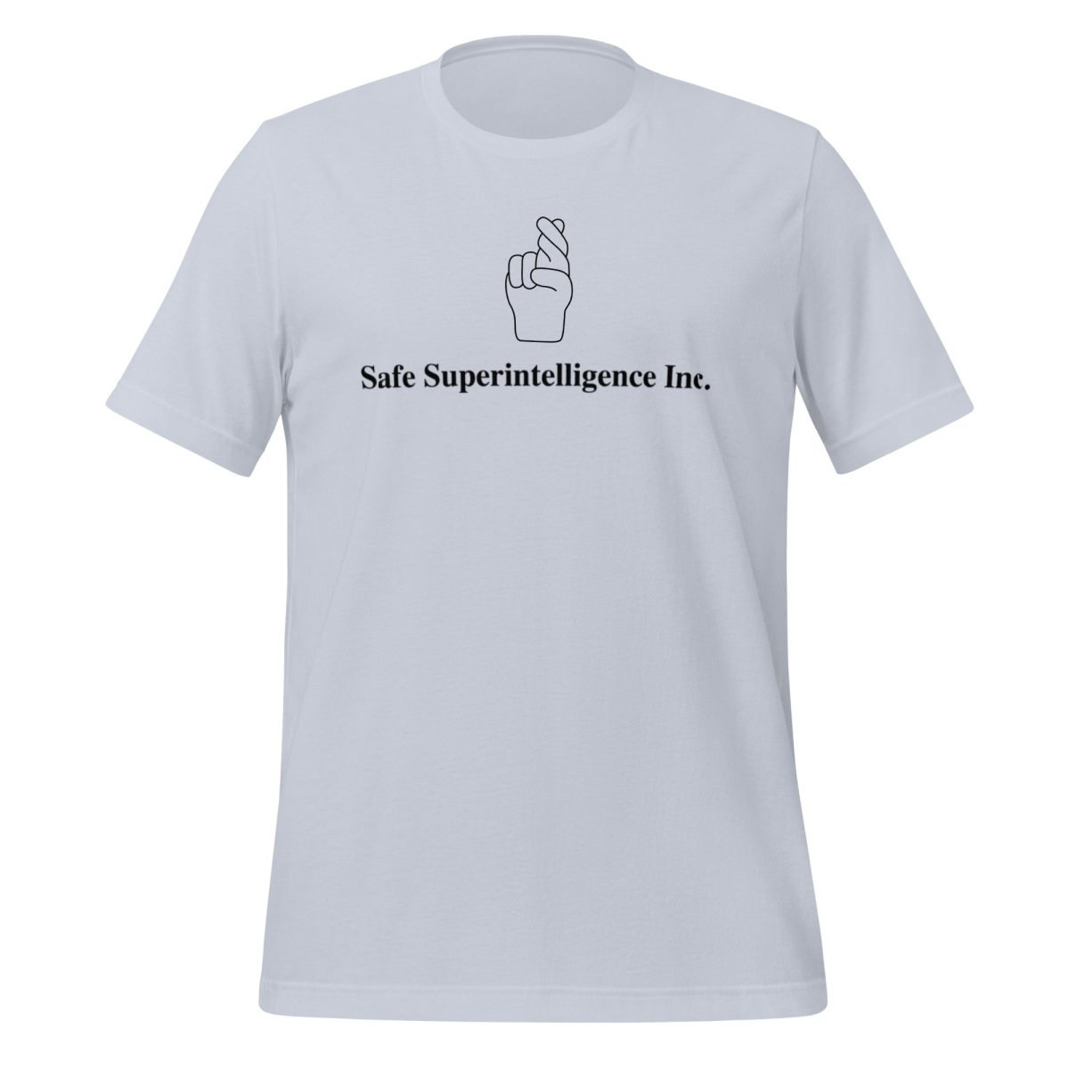 Fingers Crossed to Safe Superintelligence Inc. T-Shirt (unisex) - Light Blue - AI Store