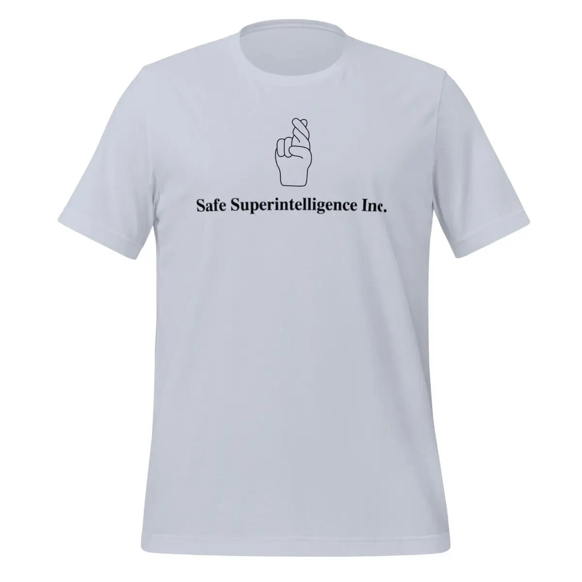 Fingers Crossed to Safe Superintelligence Inc. T-Shirt (unisex) - Light Blue / M