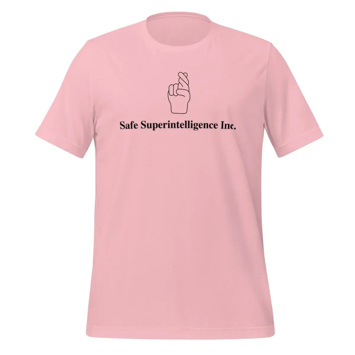 Fingers Crossed to Safe Superintelligence Inc. T-Shirt (unisex) - Pink / M