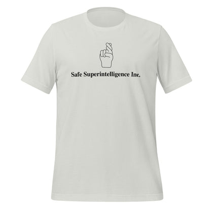 Fingers Crossed to Safe Superintelligence Inc. T-Shirt (unisex) - Silver - AI Store