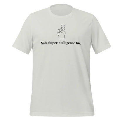 The Fingers Crossed to Safe Superintelligence Inc. T-shirt (unisex) Silver / m.