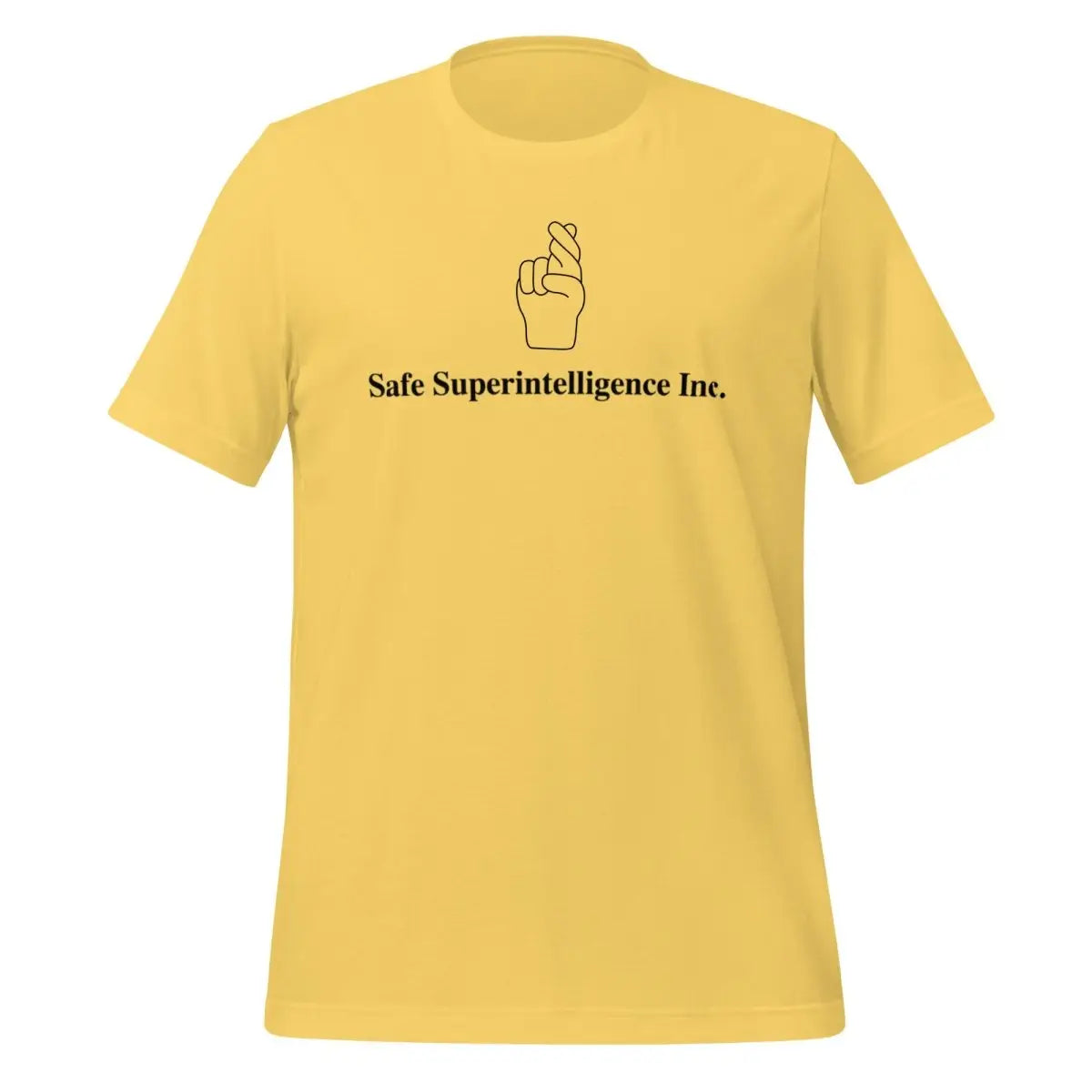 The Fingers Crossed to Safe Superintelligence Inc. T-shirt (unisex) Yellow / m.