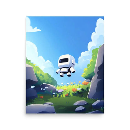 Floating Robot Poster (children) - 16″×20″