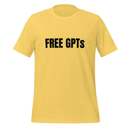 FREE GPTs T - Shirt (unisex) - Yellow - AI Store