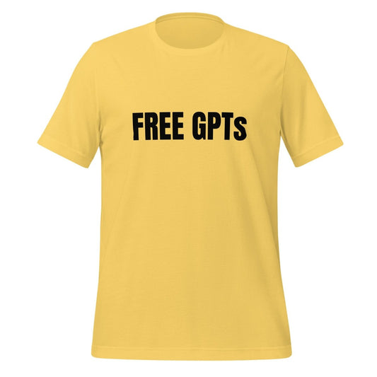 FREE GPTs T-Shirt (unisex) - Yellow - AI Store