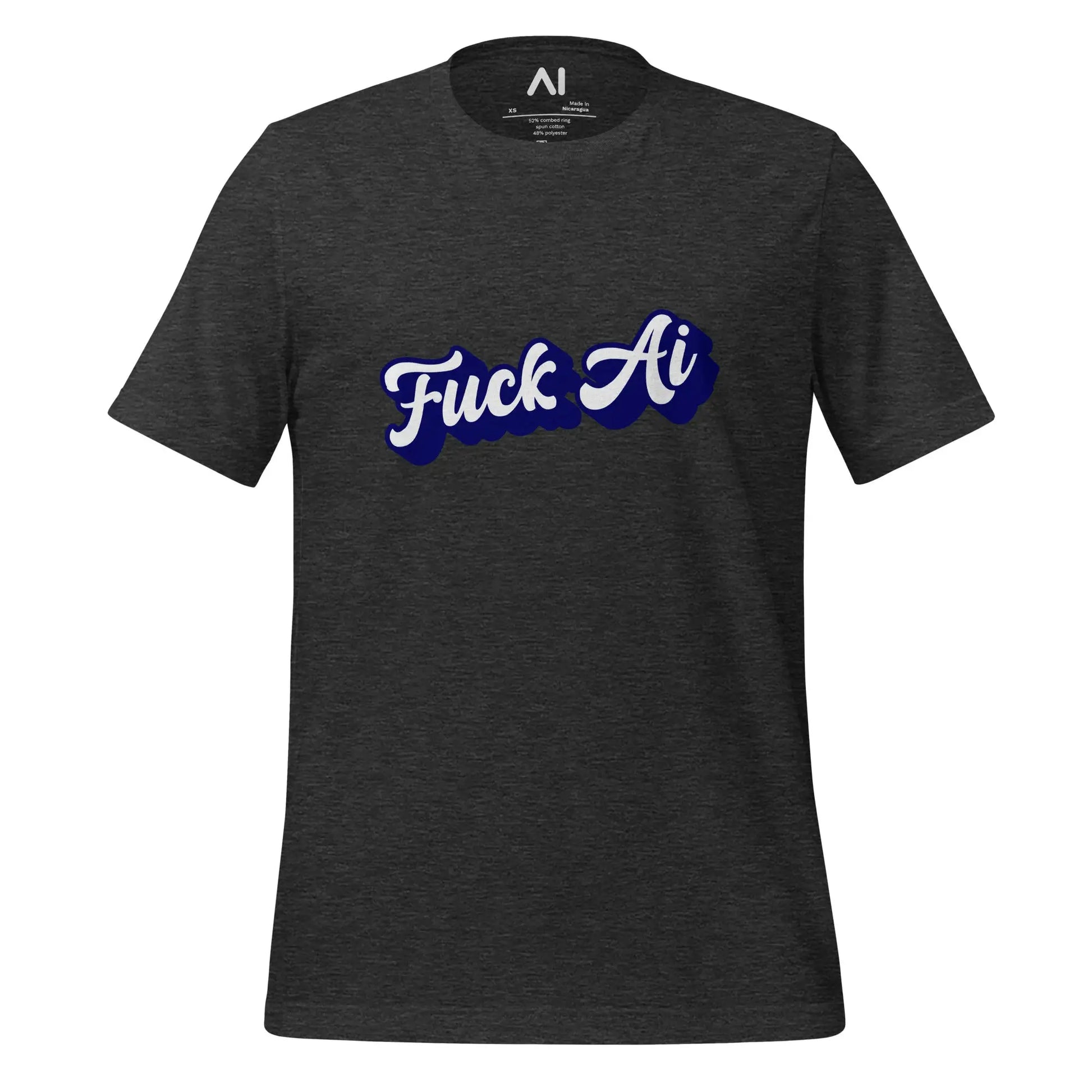 Fuck AI T-Shirt 7 (unisex) - Dark Grey Heather / M