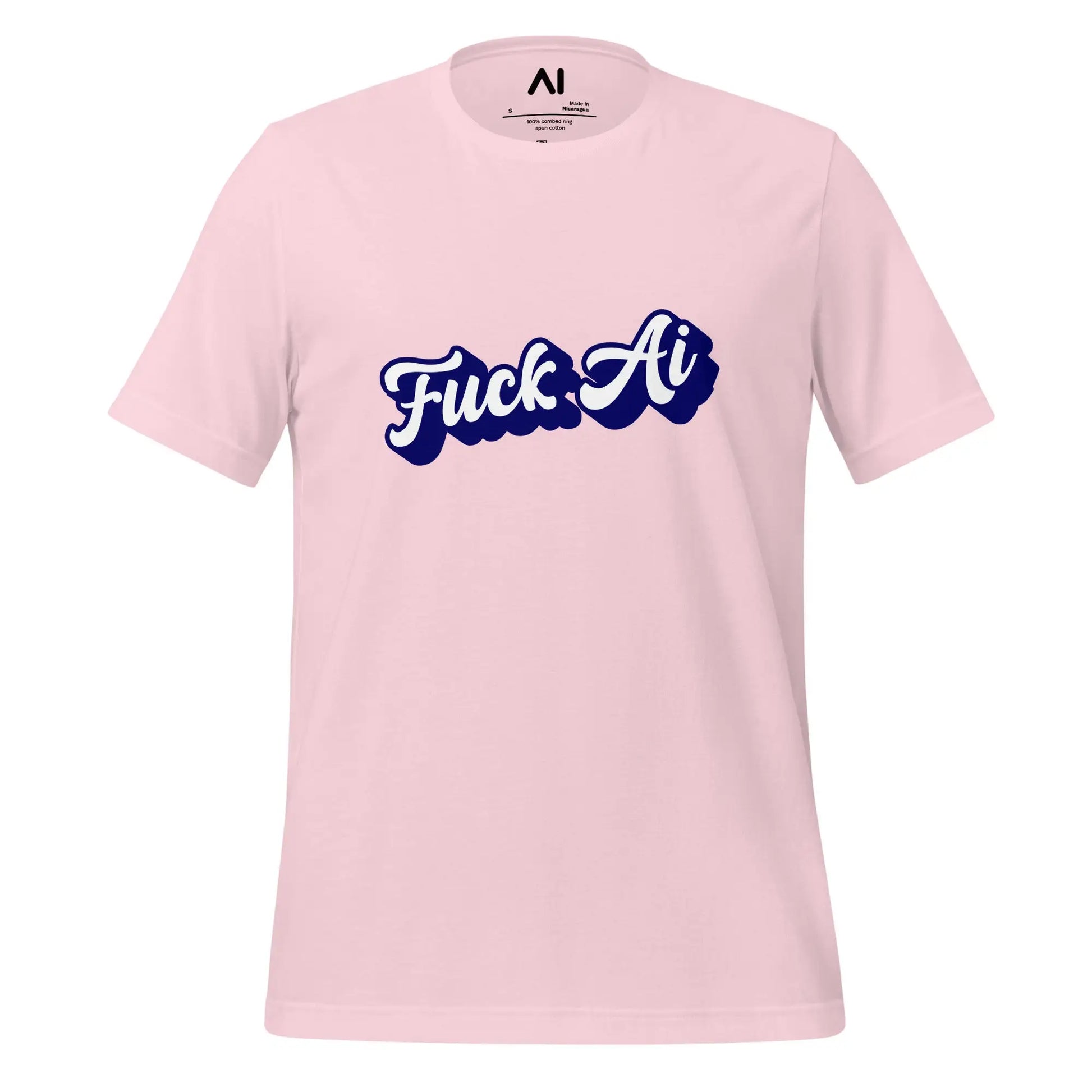 Fuck AI T-Shirt 7 (unisex) - Soft Pink / M