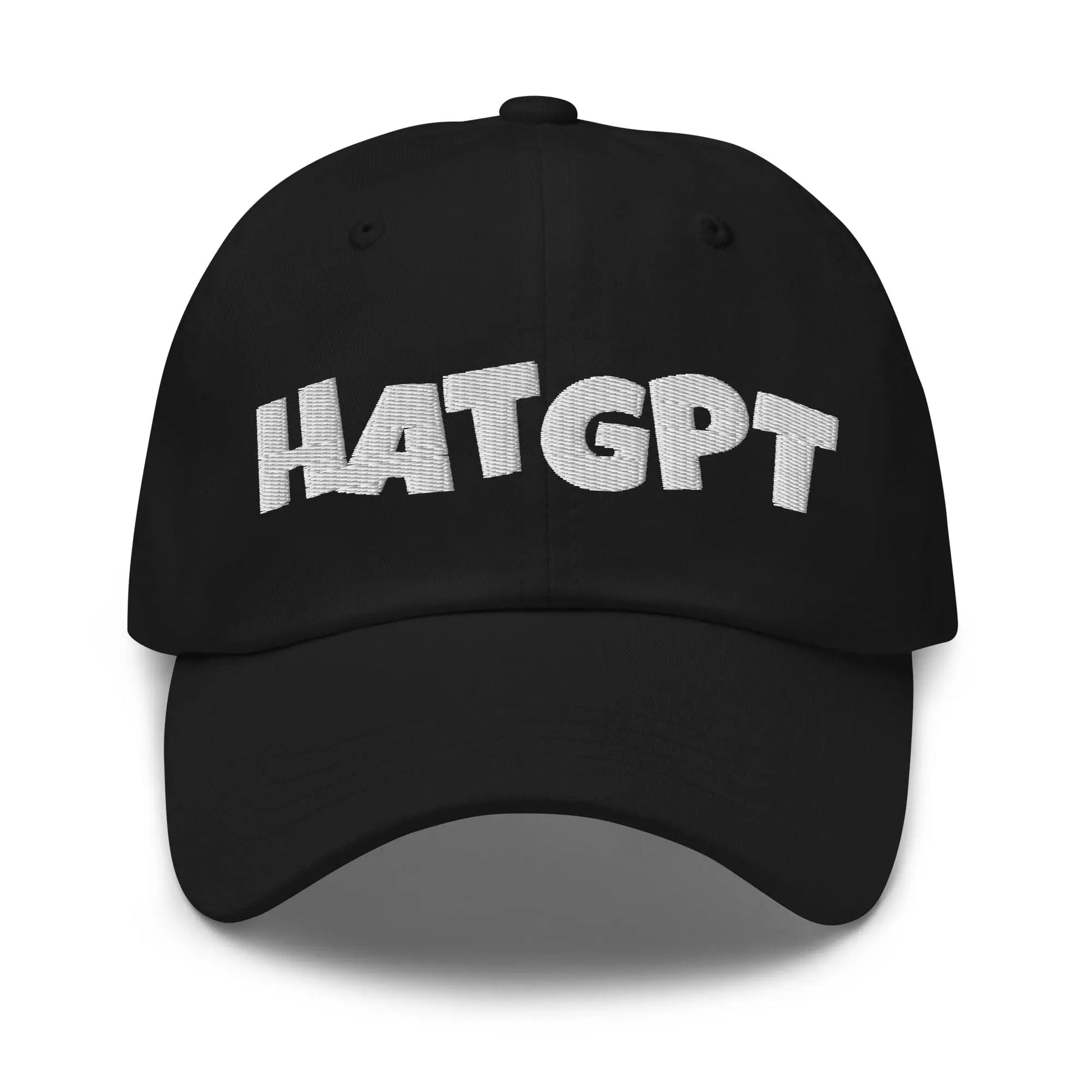 Fun HatGPT Embroidered Cap - Black